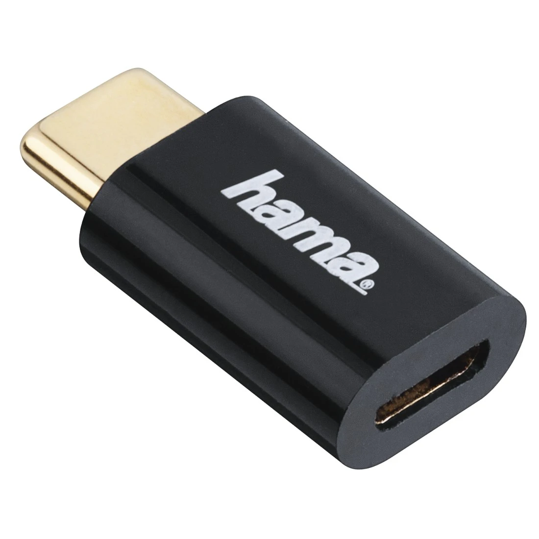 Adapter, micro USB to USB black Hama