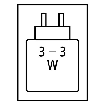Required high performance power supply: 3.0 W / Required minimum power supply: 3.0 W / USB PD: No 