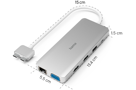 Always ready for action and professional with the Hama USB-C hub "Connect2Mac".