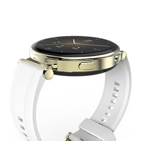 Hama "7000" Smart Watch, AMOLED 43 mm, Phone Function, Waterproof, Round, gold