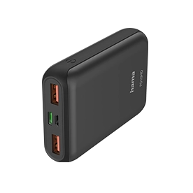 Hama "PD10-HD" Power Pack, 10000 mAh, 2x USB-A, 1x USB-C, for Quick Charging
